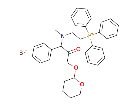 (2-{Methyl-[2-oxo-1-phenyl-3-(tetrahydro-pyran-2-yloxy)-propyl]-amino}-ethyl)-triphenyl-phosphonium; bromide