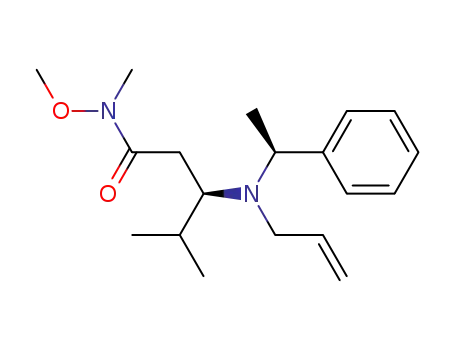 Pentanamide,
N-methoxy-N,4-dimethyl-3-[[(1S)-1-phenylethyl]-2-propenylamino]-,
(3R)-