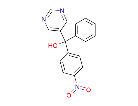 Molecular Structure of 26766-28-9 (5-Pyrimidinemethanol, a-(4-nitrophenyl)-a-phenyl-)