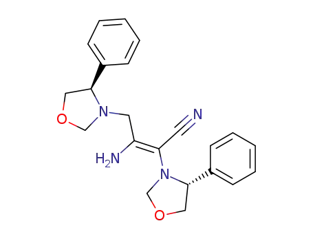 (Z)-3-Amino-2,4-bis-((R)-4-phenyl-oxazolidin-3-yl)-but-2-enenitrile