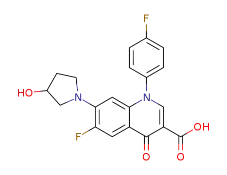 6-Fluoro-1-(4-fluoro-phenyl)-7-(3-hydroxy-pyrrolidin-1-yl)-4-oxo-1,4-dihydro-quinoline-3-carboxylic acid