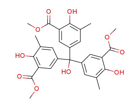 4,4',4''-trihydroxy-3,3',3''-tricarbomethoxy-5,5',5''-trimethyltriphenylcarbinol