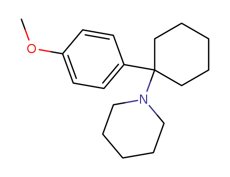 Molecular Structure of 2201-35-6 (4-methoxyphencyclidine , 1-[1-(4-methoxyphenyl)cyclohexyl]-piperidine)