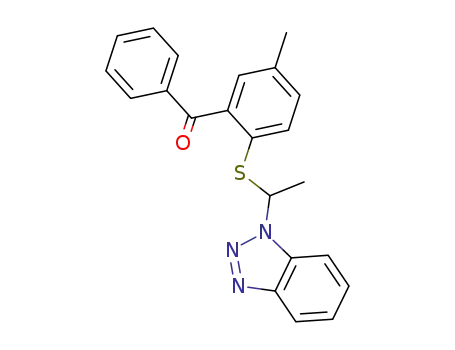 {2-[1-(benzotriazol-1-yl)ethylsulfanyl]-5-methylphenyl}(phenyl)methanone