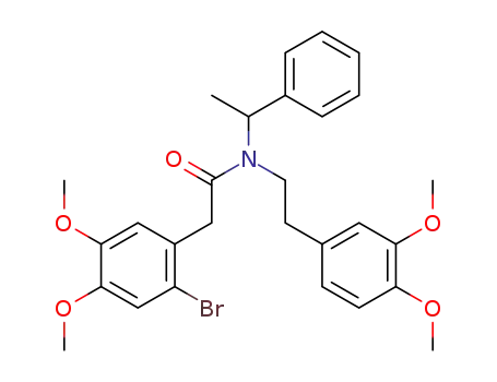 N-[2-(3,4-dimethoxyphenylethyl)]-N-(1-phenylethyl)-2-(2-bromo-4,5-dimethoxyphenyl)acetamide
