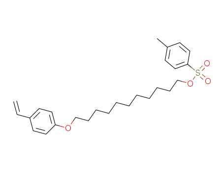 Molecular Structure of 170968-61-3 (1-Undecanol, 11-(4-ethenylphenoxy)-, 4-methylbenzenesulfonate)