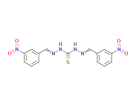 Molecular Structure of 6345-00-2 (Carbonothioicdihydrazide, 2,2'-bis[(3-nitrophenyl)methylene]-)