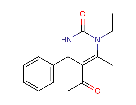 2(1H)-Pyrimidinone, 5-acetyl-1-ethyl-3,4-dihydro-6-methyl-4-phenyl-