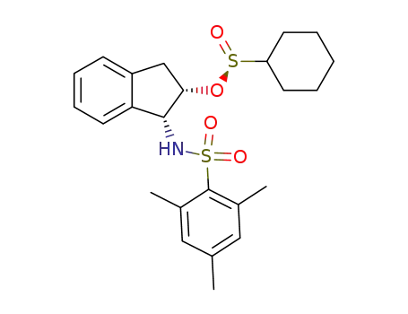 Cyclohexanesulfinic acid (1R,2S)-1-(2,4,6-trimethyl-benzenesulfonylamino)-indan-2-yl ester