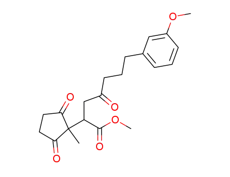 2-<6-(3-methoxyphenyl)-1-methoxycarbonyl-3-oxohexyl>-2-methylcyclopentane-1,3-dione