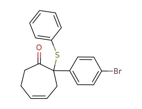 4-Cyclohepten-1-one, 2-(4-bromophenyl)-2-(phenylthio)-