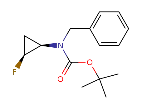 t-butyl N-benzyl-N-<(1R*,2S*)-2-fluorocyclopropyl>carbamate
