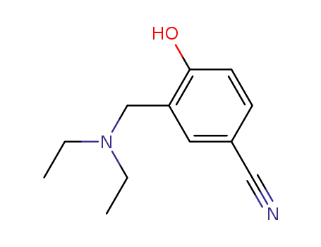 Molecular Structure of 136052-95-4 (3-diethylaminomethyl-4-hydroxy-benzonitrile)