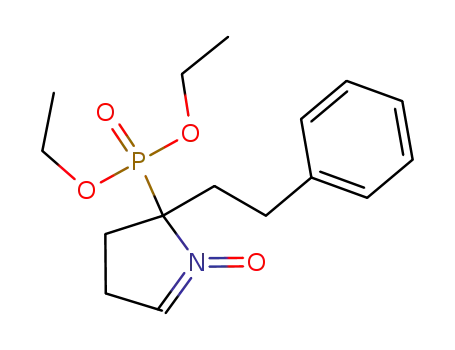 Molecular Structure of 436099-08-0 (2-(DIETHOXYPHOSPHORYL)-2-PHENETHYL-3,4-DIHYDRO-2H-PYRROLE 1-OXIDE)