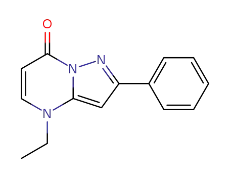 Molecular Structure of 86969-15-5 (4-ethyl-4,7-dihydro-2-phenylpyrazolo(1,5-a)pyrimidin-7-one)