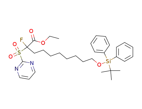 ethyl 10-(tert-butyldiphenylsilyloxy)-2-fluoro-2-(pyrimidin-2-ylsulfonyl)decanoate