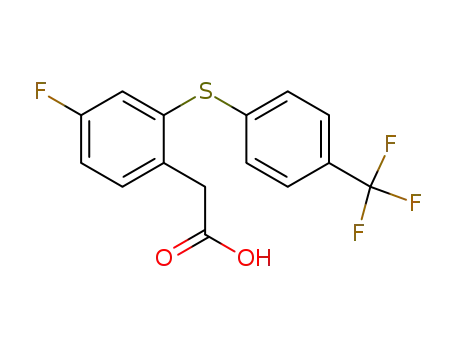 Molecular Structure of 77795-46-1 (<4-fluoro-2-(4-trifluoromethylphenylthio)phenyl>acetic acid)