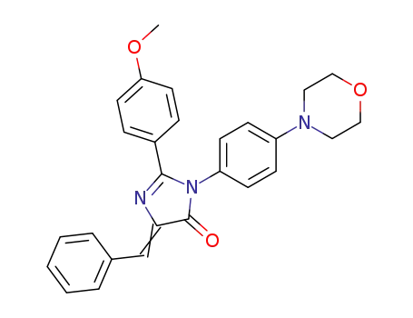 4H-Imidazol-4-one, 3,5-dihydro-2-(4-methoxyphenyl)-3-(4-(4-morpholinyl)phenyl)-5-(phenylmethylene)-