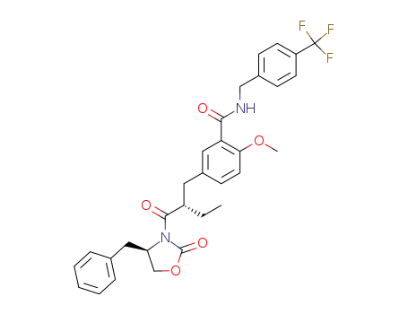 5-[(S)-2-((R)-4-Benzyl-2-oxo-oxazolidine-3-carbonyl)-butyl]-2-methoxy-N-(4-trifluoromethyl-benzyl)-benzamide