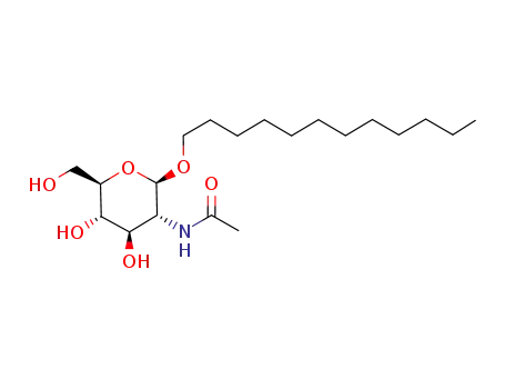 Molecular Structure of 147025-06-7 (DODECYL 2-ACETAMIDO-2-DEOXY-BETA-D-GLUCOPYRANOSIDE)