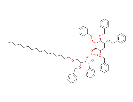 Phosphoric acid benzyl ester (R)-2-benzyloxy-3-hexadecyloxy-propyl ester (1R,2R,3S,4R,6R)-2,3,4,6-tetrakis-benzyloxy-cyclohexyl ester