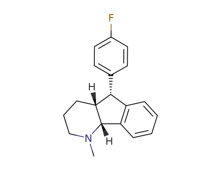 Molecular Structure of 88763-54-6 (1H-Indeno[1,2-b]pyridine,5-(4-fluorophenyl)-2,3,4,4a,5,9b-hexahydro-1-methyl-, (4aa,5b,9ba)- (9CI))