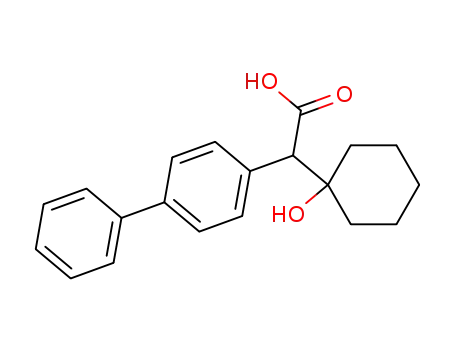 Molecular Structure of 85045-68-7 (alpha-(1-Hydroxycyclohexyl)-biphenylacetic acid, (+)-)