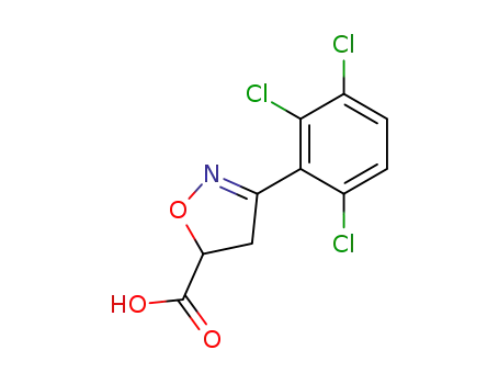 Molecular Structure of 886967-71-1 (3-(2,3,6-trichlorophenyl)-4,5-dihydroisoxazole-5-carboxylic acid)