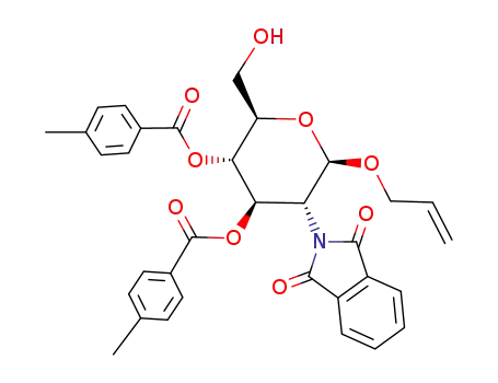 Molecular Structure of 215102-68-4 (allyl 2-deoxy-3,4-di-O-p-methylbenzoyl-2-phthalimido-β-D-glucopyranoside)
