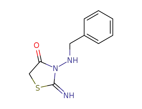 Molecular Structure of 152449-58-6 ((2Z)-3-(benzylamino)-2-imino-1,3-thiazolidin-4-one)