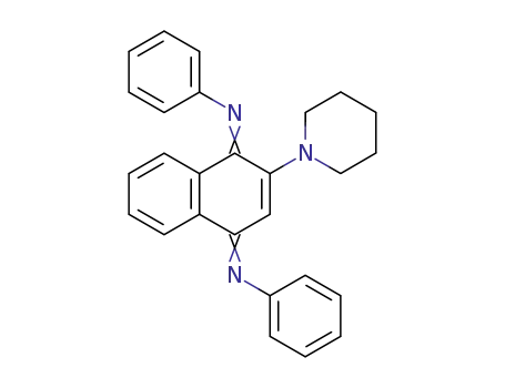 Benzenamine, N,N'-[2-(1-piperidinyl)-1,4-naphthalenediylidene]bis-