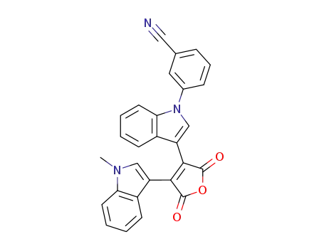 3-{3-[4-(1-Methyl-1H-indol-3-yl)-2,5-dioxo-2,5-dihydro-furan-3-yl]-indol-1-yl}-benzonitrile