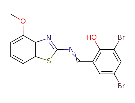 2,4-Dibromo-6-{[(E)-4-methoxy-benzothiazol-2-ylimino]-methyl}-phenol