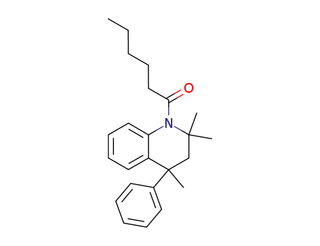 Molecular Structure of 84816-98-8 (Quinoline, 1,2,3,4-tetrahydro-2,2,4-trimethyl-1-(1-oxohexyl)-4-phenyl-)