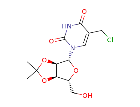 Molecular Structure of 89148-09-4 (Uridine, 5-(chloromethyl)-2',3'-O-(1-methylethylidene)-)