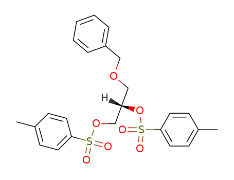 Molecular Structure of 16495-11-7 (1,2-Propanediol, 3-(phenylmethoxy)-, bis(4-methylbenzenesulfonate),
(S)-)