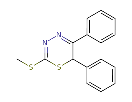 Molecular Structure of 93020-59-8 (2-methylsulfanyl-5,6-diphenyl-6<i>H</i>-[1,3,4]thiadiazine)