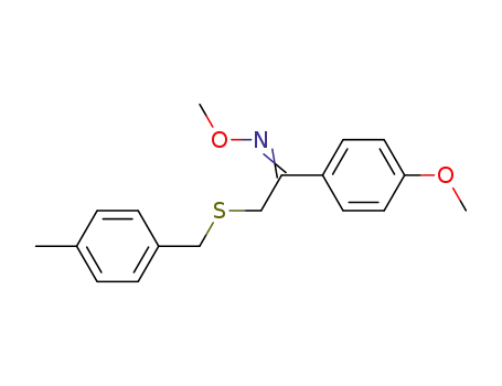 Molecular Structure of 821785-31-3 (Ethanone, 1-(4-methoxyphenyl)-2-[[(4-methylphenyl)methyl]thio]-,
O-methyloxime)