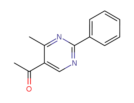 Molecular Structure of 66373-27-1 (Ethanone, 1-(4-methyl-2-phenyl-5-pyrimidinyl)-)