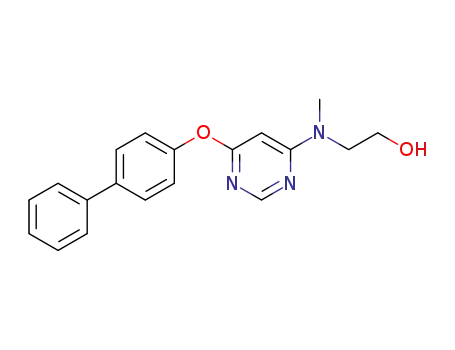 Molecular Structure of 607723-75-1 (2-{[6-(biphenyl-4-yloxy)pyrimidin-4-yl]methylamino}ethanol)