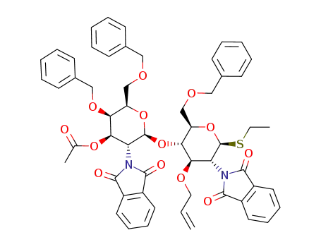ethyl (3-O-acetyl-4,6-di-O-benzyl-2-deoxy-2-phthalimido-β-D-galactopyranosyl)-(1->4)-3-O-allyl-6-O-benzyl-2-deoxy-2-phthalimido-1-thio-β-D-glucopyranoside