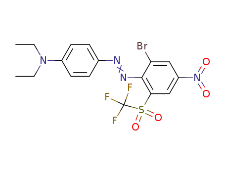 2-trifluoromethylsulfonyl-4-nitro-6-bromo-4'-diethylaminoazobenzene