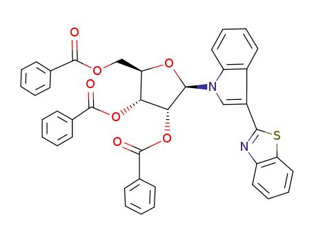 1-(2,3,5-tri-O-benzoyl-β-D-ribofuranosyl)-3-(1,3-benzotiazol-2-yl)-1H-indole