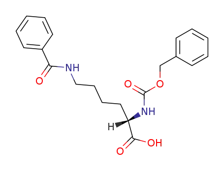 Molecular Structure of 119121-57-2 (N<sup>α</sup>-(benzyloxycarbonyl)-N<sup>ε</sup>-(benzoyl)-L-lysine)