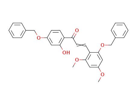 Molecular Structure of 89966-02-9 (2-Propen-1-one,
3-[2,4-dimethoxy-6-(phenylmethoxy)phenyl]-1-[2-hydroxy-4-(phenylmeth
oxy)phenyl]-)