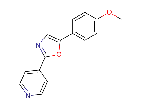 Molecular Structure of 96753-33-2 (5-(4-Methoxyphenyl)-2-(pyridin-4-yl)oxazole)