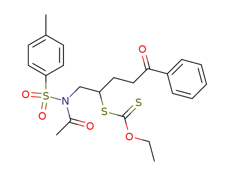dithiocarbonic acid O-ethyl ester S-[1-(N-acetyl-N-(4-toluenesulfonyl)aminomethyl)-4-oxo-4-phenylbutyl] ester