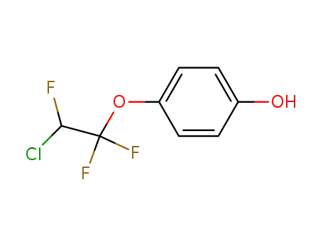 Molecular Structure of 88553-89-3 (4-(2-CHLORO-1,1,2-TRIFLUORO-ETHOXY)-PHENOL)