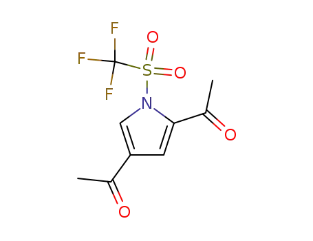 Molecular Structure of 850913-21-2 (1H-Pyrrole, 2,4-diacetyl-1-[(trifluoromethyl)sulfonyl]-)