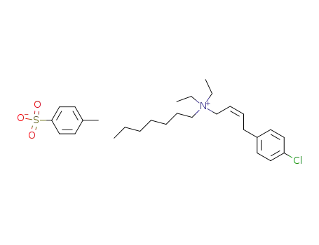 (Z)-4-(4-chlorophenyl)-N,N-diethyl-N-heptyl-2-butenaminium 4-methylbenzenesulfonate